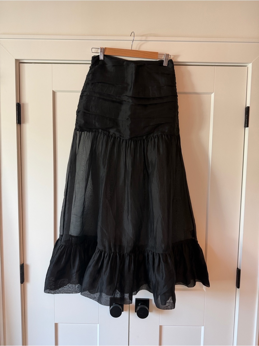 Cynthia Rowley Black Serafina Silk Skirt - Picture 7 of 7
